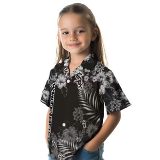 Men's Chicago White Sox Hibiscus Print Hawaiian Shirt - Black MLB Baseball Vacation Tee