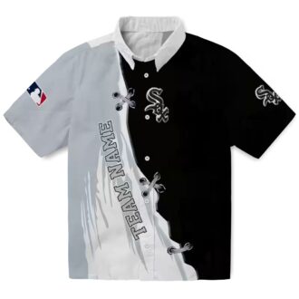MLB Chicago White Sox Black White Hawaiian Shirt - Personalized Tropical Baseball Shirt