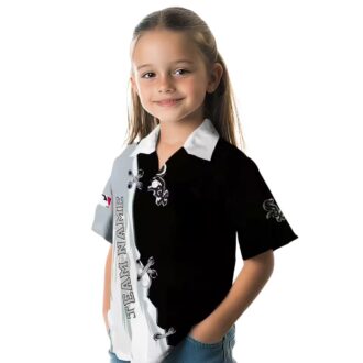 MLB Chicago White Sox Black White Hawaiian Shirt - Personalized Tropical Baseball Shirt