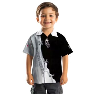MLB Chicago White Sox Black White Hawaiian Shirt - Personalized Tropical Baseball Shirt