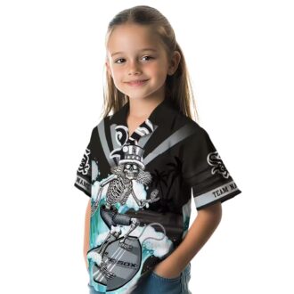 MLB Chicago White Sox Hawaiian Shirt for Men - Surfing Skeleton Tropical Beach Shirt