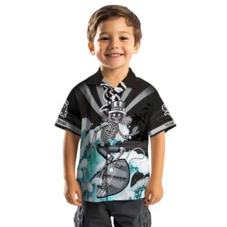 MLB Chicago White Sox Hawaiian Shirt for Men - Surfing Skeleton Tropical Beach Shirt