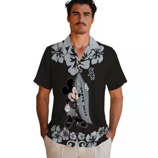 MLB Chicago White Sox Surfing Mickey Aloha Shirt - Tropical Vacation Fan Favorite