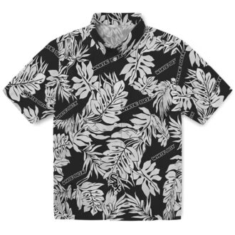 MLB Chicago White Sox Tropical Hawaiian Shirt with Black Monstera Leaf Print
