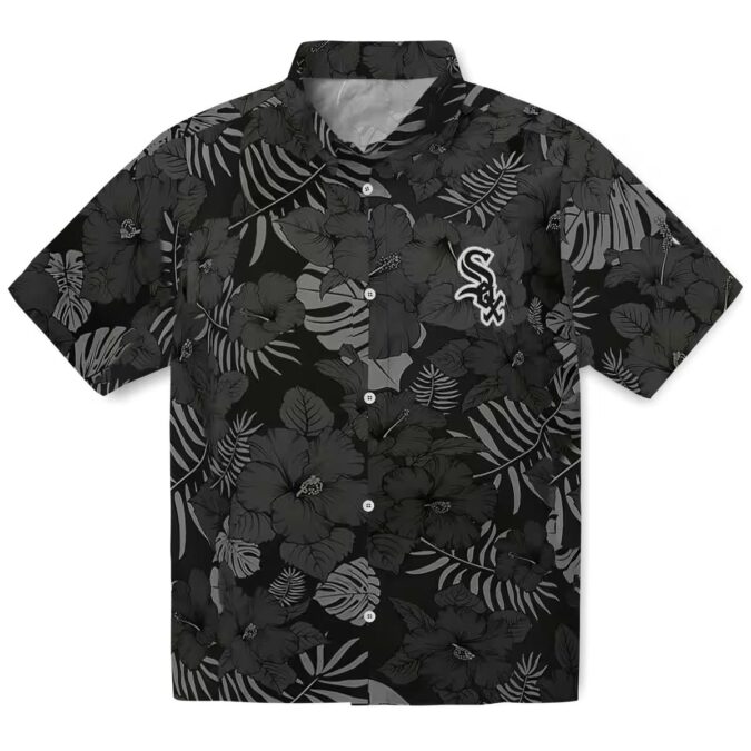 Official Chicago White Sox Black Hawaiian Shirt - Jungle Vibes MLB Beachwear