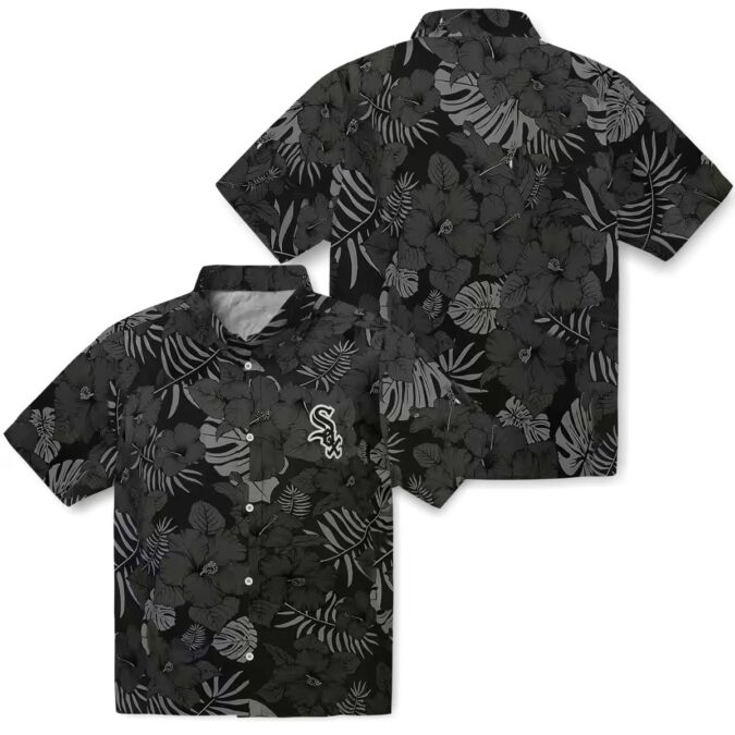 Official Chicago White Sox Black Hawaiian Shirt - Jungle Vibes MLB Beachwear