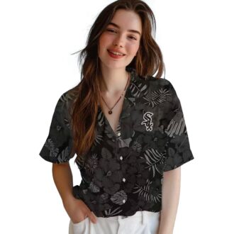 Official Chicago White Sox Black Hawaiian Shirt - Jungle Vibes MLB Beachwear
