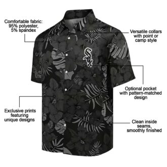 Official Chicago White Sox Black Hawaiian Shirt - Jungle Vibes MLB Beachwear