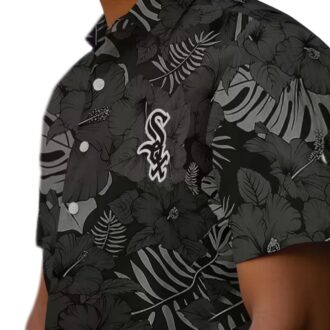 Official Chicago White Sox Black Hawaiian Shirt - Jungle Vibes MLB Beachwear