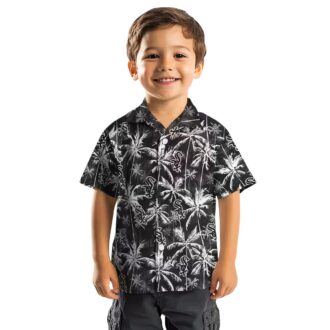 Official Chicago White Sox Black Palm Pattern Hawaiian Shirt - Stylish MLB Fan Apparel