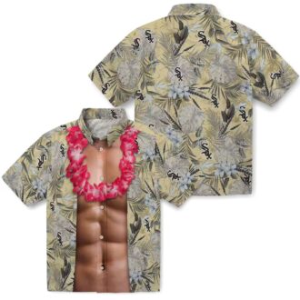 Official Chicago White Sox Chest Illusion Hawaiian Shirt - Tropical MLB Button Up for Men
