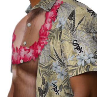 Official Chicago White Sox Chest Illusion Hawaiian Shirt - Tropical MLB Button Up for Men