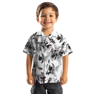 Personalized Chicago White Sox Hawaiian Shirt - Black & White Botanical Tropical MLB Shirt