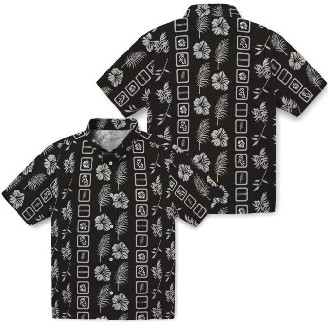 Stylish Chicago White Sox Black Floral Hawaiian Shirt - MLB Tropical Beachwear