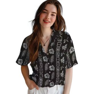 Stylish Chicago White Sox Black Floral Hawaiian Shirt - MLB Tropical Beachwear