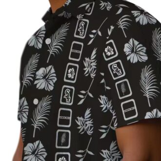 Stylish Chicago White Sox Black Floral Hawaiian Shirt - MLB Tropical Beachwear