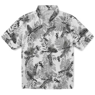 Stylish Chicago White Sox Tropical Leaves Hawaiian Shirt - Black & White MLB Fan Gear