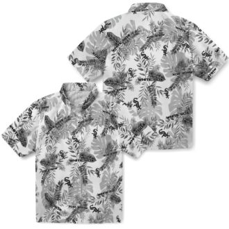 Stylish Chicago White Sox Tropical Leaves Hawaiian Shirt - Black & White MLB Fan Gear