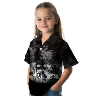 Sunset Scene Black Chicago White Sox Summer Shirt - MLB Button Up Hawaiian Styled
