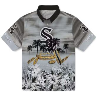 Trendy Chicago White Sox MLB Hawaiian Shirt - Black Tropical Canoe Summer Shirt