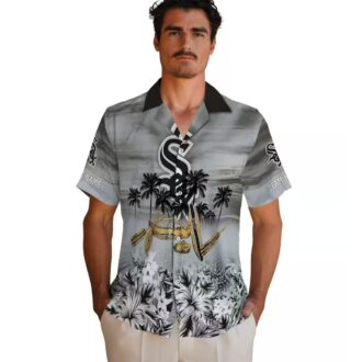 Trendy Chicago White Sox MLB Hawaiian Shirt - Black Tropical Canoe Summer Shirt