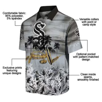 Trendy Chicago White Sox MLB Hawaiian Shirt - Black Tropical Canoe Summer Shirt