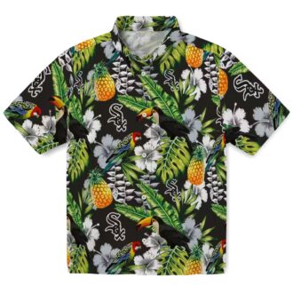 Tropical Black Green Chicago White Sox Hawaiian Shirt - Custom MLB Summer Shirt with Toucan Print