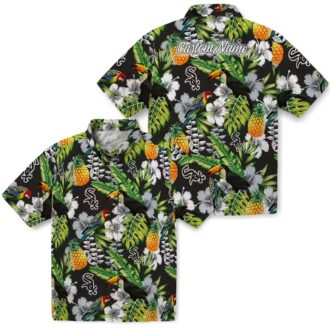 Tropical Black Green Chicago White Sox Hawaiian Shirt - Custom MLB Summer Shirt with Toucan Print