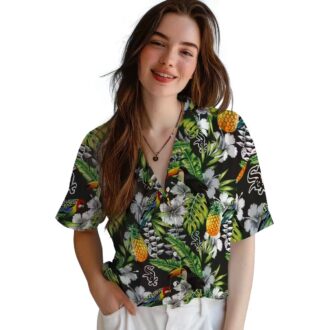 Tropical Black Green Chicago White Sox Hawaiian Shirt - Custom MLB Summer Shirt with Toucan Print