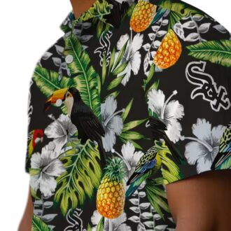 Tropical Black Green Chicago White Sox Hawaiian Shirt - Custom MLB Summer Shirt with Toucan Print