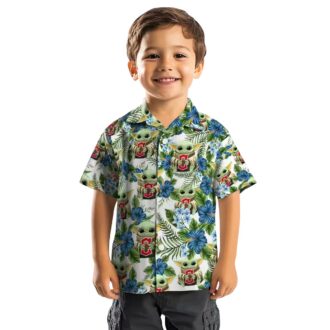 Best Cleveland Guardians Hawaiian Shirt - Tropical Floral Green MLB Team Shirt