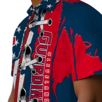Cleveland Guardians Flag Hawaiian Shirt for Men - Navy Blue Tropical Baseball Gift