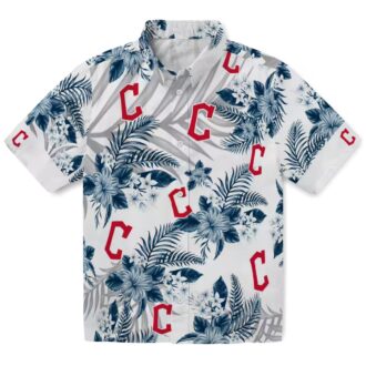 Cleveland Guardians Hibiscus Palm Leaves Hawaiian Shirt - MLB Tropical Beach Fan Shirt