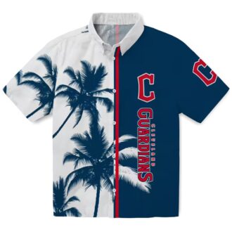 Cleveland Guardians Navy Blue White Hawaiian Shirt - Tropical MLB Fan Shirt for Summer 2025