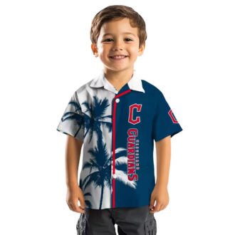 Cleveland Guardians Navy Blue White Hawaiian Shirt - Tropical MLB Fan Shirt for Summer 2025