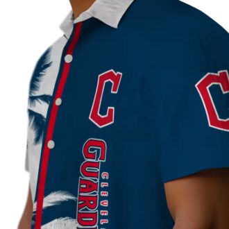 Cleveland Guardians Navy Blue White Hawaiian Shirt - Tropical MLB Fan Shirt for Summer 2025