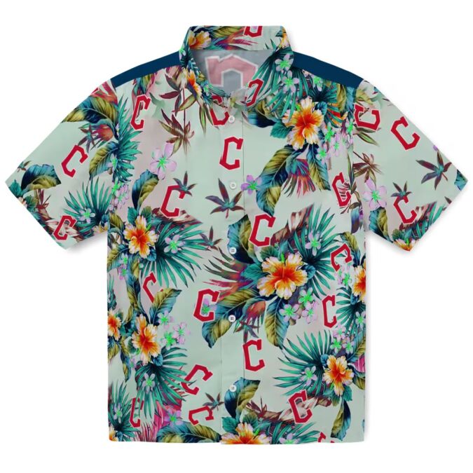 Cleveland Guardians Summer Aloha Shirt - Tropical Foliage MLB Fan Shirt for Beach & Party