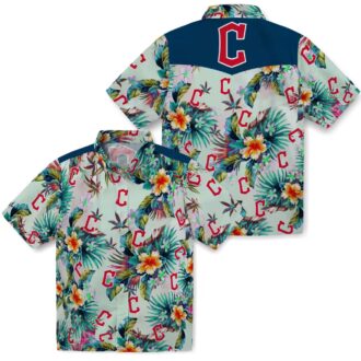 Cleveland Guardians Summer Aloha Shirt - Tropical Foliage MLB Fan Shirt for Beach & Party