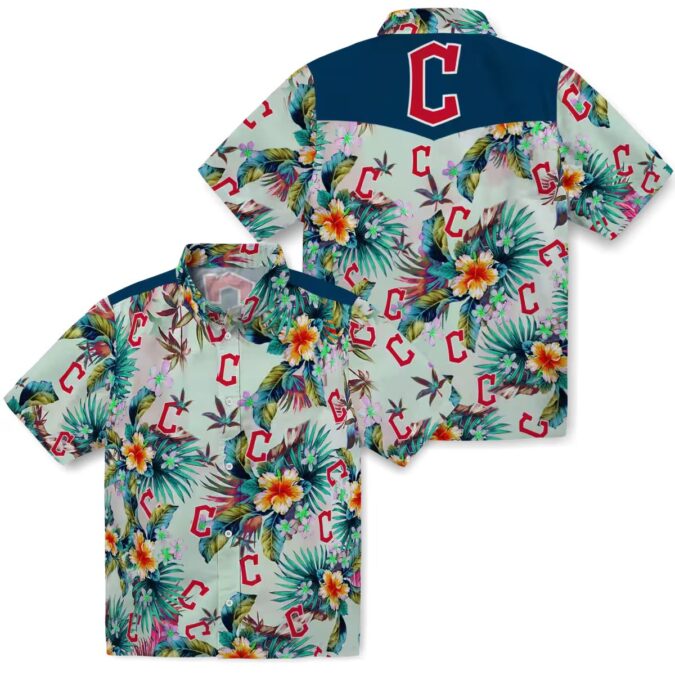 Cleveland Guardians Summer Aloha Shirt - Tropical Foliage MLB Fan Shirt for Beach & Party