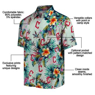 Cleveland Guardians Summer Aloha Shirt - Tropical Foliage MLB Fan Shirt for Beach & Party