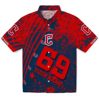 Custom Cleveland Guardians Navy Blue Hawaiian Shirt - Summer MLB Tropical Shirt