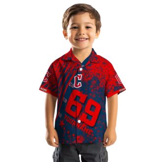 Custom Cleveland Guardians Navy Blue Hawaiian Shirt - Summer MLB Tropical Shirt