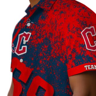 Custom Cleveland Guardians Navy Blue Hawaiian Shirt - Summer MLB Tropical Shirt