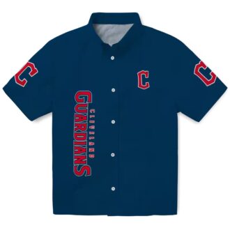 MLB Cleveland Guardians Minion Vacation Shirt - Tropical Floral Button Up Hawaiian Shirt for Fans