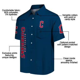 MLB Cleveland Guardians Minion Vacation Shirt - Tropical Floral Button Up Hawaiian Shirt for Fans