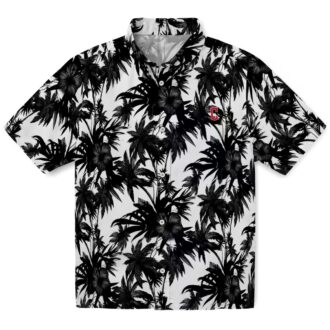 MLB Cleveland Guardians Tropical Palm Print Hawaiian Shirt for Summer & Vacation