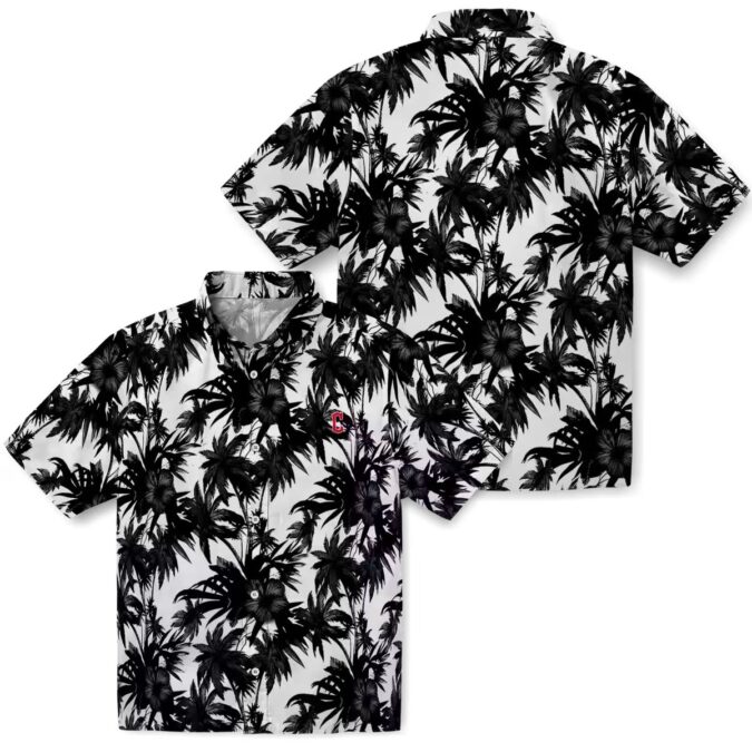 MLB Cleveland Guardians Tropical Palm Print Hawaiian Shirt for Summer & Vacation