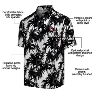 MLB Cleveland Guardians Tropical Palm Print Hawaiian Shirt for Summer & Vacation