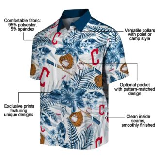 Official Cleveland Guardians Floral Hawaiian Shirt - MLB Baseball Summer Shirt for Fans