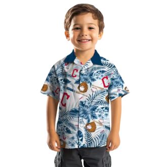 Official Cleveland Guardians Floral Hawaiian Shirt - MLB Baseball Summer Shirt for Fans